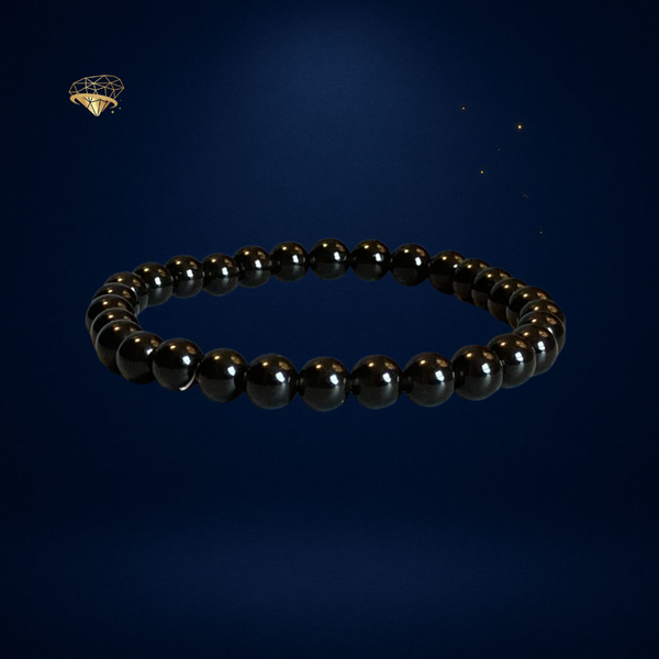 Gemstone Bracelet Black tourmaline(Black Tourmaline Shield Bracelet)
