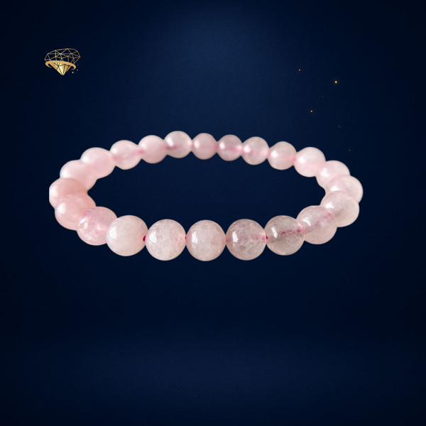 Gemstone Bracelet Rose quarzt ( Blush Love Rose Quartz Bracelet)