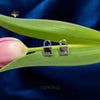 Elegant Silver Lock Stud Earring