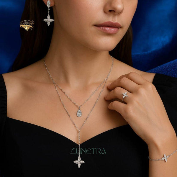 Blooming Brilliance Flower Drop Earring