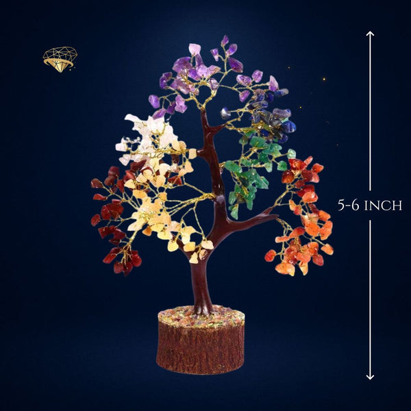 7 chakra Tree medium(Crystal Energy Balance Tree – Serenity Bloom)