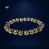 Gemstone Bracelet Polished Pyrite ( Money Magnet Pyrite Bracelet)