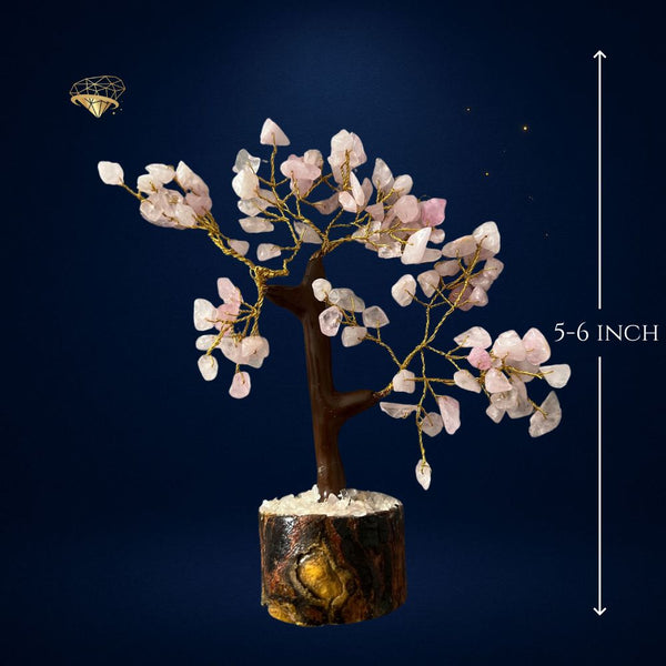 Rose Quartztree medium ( Rose Quartz – Glowing Love Tree)