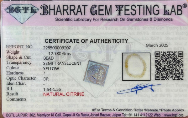 Gemstone Citrine (Citrine Wealth Magnet Bracelet)