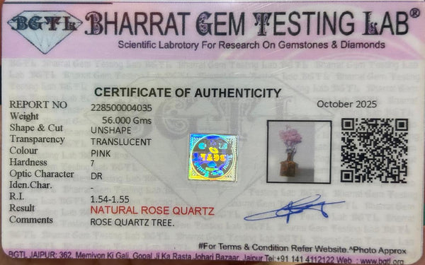 Rose Quartztree medium ( Rose Quartz – Glowing Love Tree)