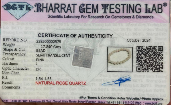 Gemstone Bracelet Rose quarzt ( Blush Love Rose Quartz Bracelet)