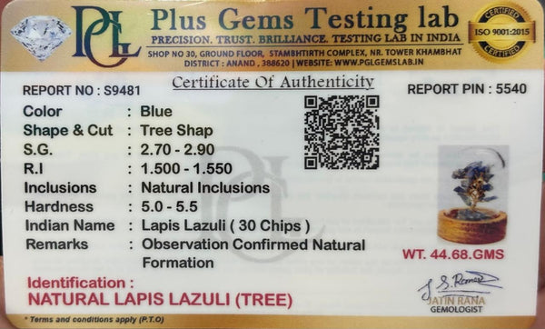 Lapis Lazuli Tree small (Lapis Lazuli – Wisdom Glow Dome)