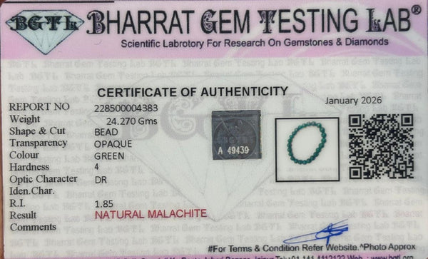 Gemstone Malachite ( Malachite Miracle Manifest Bracelet)