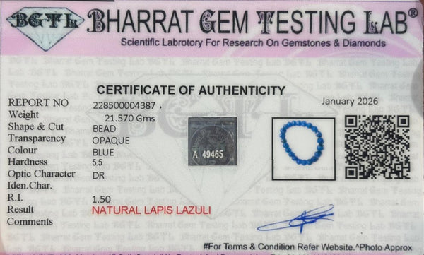 Gemstone Lapis Lazuli ( Lapis Lazuli Wisdom Glow Bracelet )